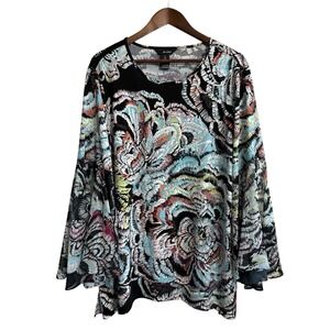 Ali Miles Multicolor Floral Tunic Top